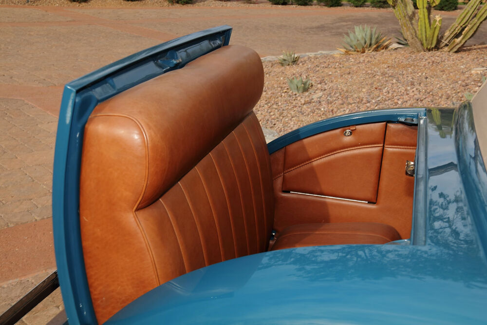 Close view of distressed leather seat